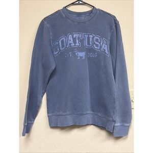 NWT GOAT USA Adult Linden Vintage washed  Slate Crewneck Sweatshirt Sz XS $55